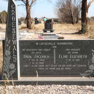 GROENEWALD Dirk Jacobus 1922-1989 &amp; Elsie Elizabeth 1931-