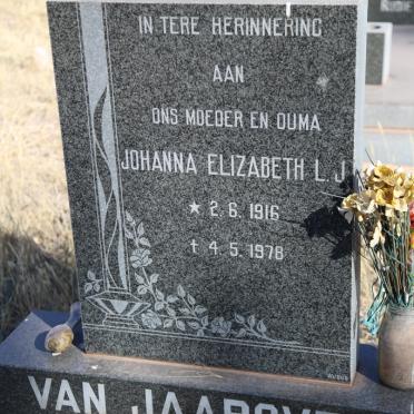 JAARSVELD Johanna Elizabeth L.J., van 1916-1978