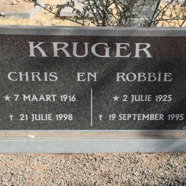 KRUGER Chris 1916-1998 &amp; Robbie 1925-1995