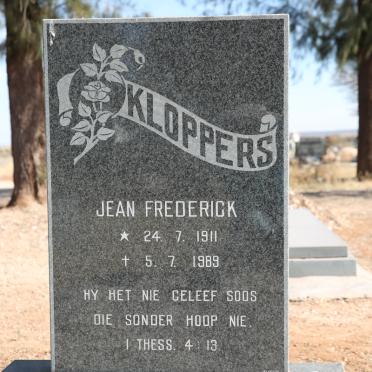 KLOPPERS Jean Frederick 1911-1989