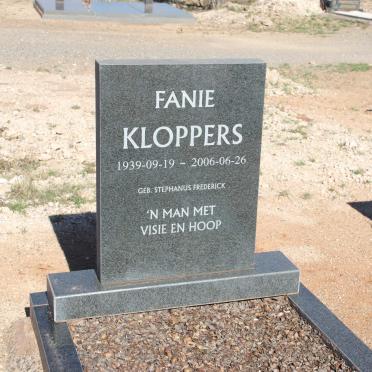 KLOPPERS Fanie 1939-2006