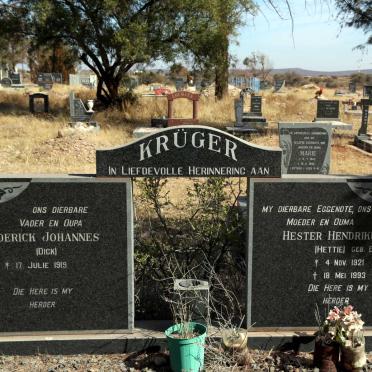 KRUGER Dederick Johannes 1919 - &amp; Hester Hendrikus ERASMUS 1921-1993