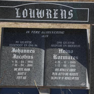 LOUWRENS Johannes Jacobus 1956-2001 :: LOUWRENS Heino Roemures 1989-2001