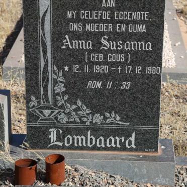 LOMBAARD Anna Susanna nee GOUS 1920-1980 :: BOOYSEN Lettie 1948-2005