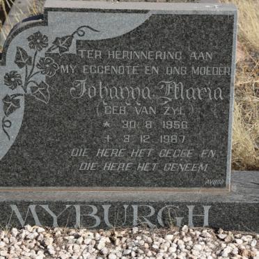 MYBURGH Johanna Maria nee VAN ZYL 1956-1987
