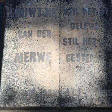 MERWE Louwtjie, van der 1961-1995
