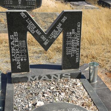 MANS Lukas Andries 1940-2008 &amp; Christiaan Pieter CAMPBELL 1942-2009