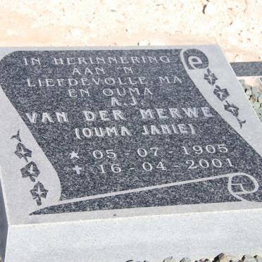 MERWE A.J., van der 1905-2001