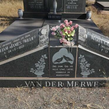 MERWE William James, van der 1933- &amp; Maria Catharina WILLERS 1935-1993
