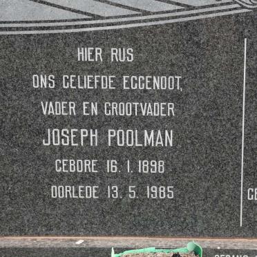 POOLMAN Joseph 1898-1985 &amp; Catharina Jacoba FOUCHE 1900-1981