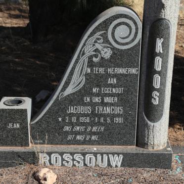 ROSSOUW Jacobus Francois 1950-1981
