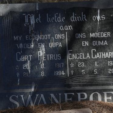 SWANEPOEL Gert Petrus 1917-1994 &amp; Engela Catharina BOTES 1926-2001