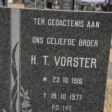 VORSTER H.T. 1916-1977