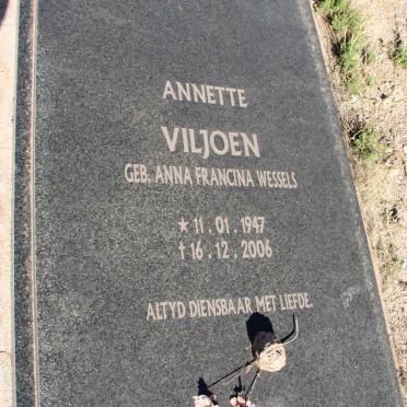 VILJOEN Anna Francina nee WESSELS 1947-2006