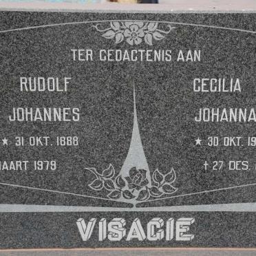 VISAGIE Rudolf Johannes 1888-1979 &amp; Cecilia Johanna 1919-1996