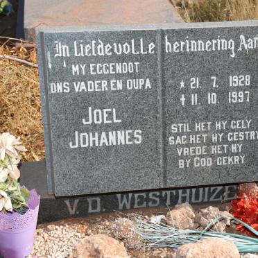 WESTHUIZEN Joel Johannes, v.d. 1928-1997