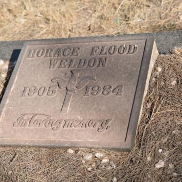 WELDON Horace Flood 1905-1984