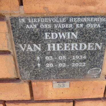 HEERDEN Edwin, van 1934-2022