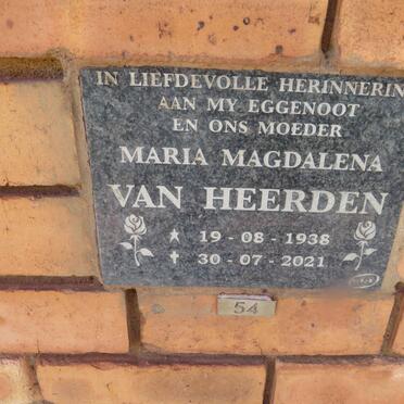HEERDEN Maria Magdalena, van 1938-2021