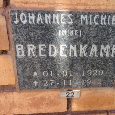BREDENKAMP Johannes Michiel 1920-1942