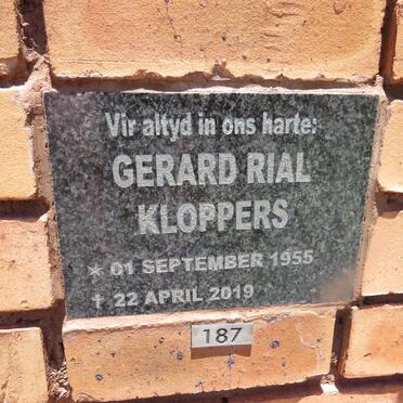 KLOPPERS Gerard Rial 1955-2019