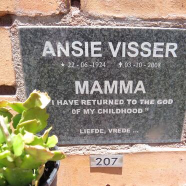 VISSER Ansie 1924-2008