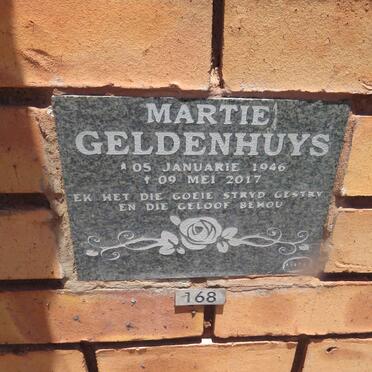 GELDENHUYS Martie 1946-2017