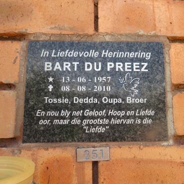 PREEZ Bart, du 1957-2010