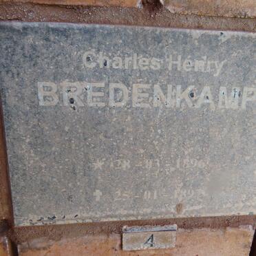 BREDENKAMP Charles Henry 1896-1897