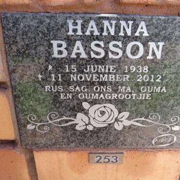 BASSON Hanna 1938-2012
