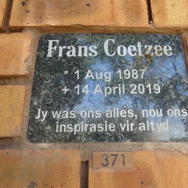 COETZEE Frans 1987-2019