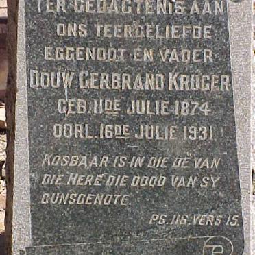 KRUGER Douw Gerbrand 1874-1931
