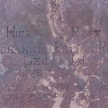 ROUX Johannis Petrus 1897-1917