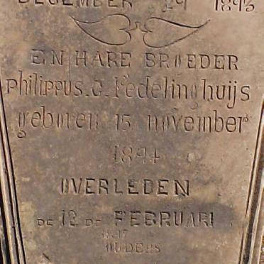 REDELINGHUYS Veillezeida M. 1893- 1893 :: REDELINGHUIJS Philippus C. 1894-1897 