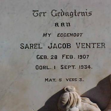 VENTER Sarel Jacob 1907-1934