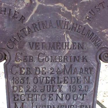 VERMEULEN Chatarina Wilhelmina nee COMBRINK 1851-1920