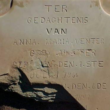 VENTER Anna Maria nee VOSTER 1866-1897