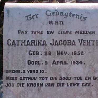 VENTER Catharina Jacoba 1852-1934