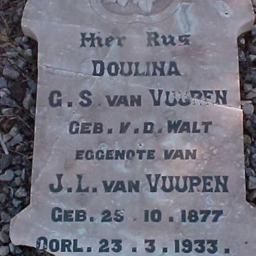 VUUREN Doulina G.S, van nee VAN DER WALT 1877-1933