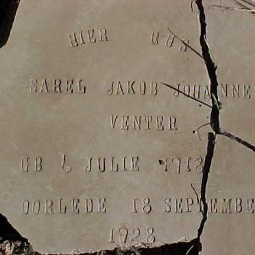 VENTER Sarel Jakob Johannes 1918-1928