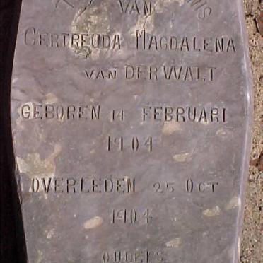 WALT Gertreuda Magdalena, van der  1904-1904