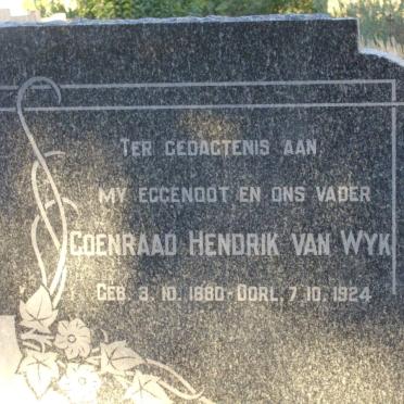 WYK Coenraad Hendrik, van 1880-1924