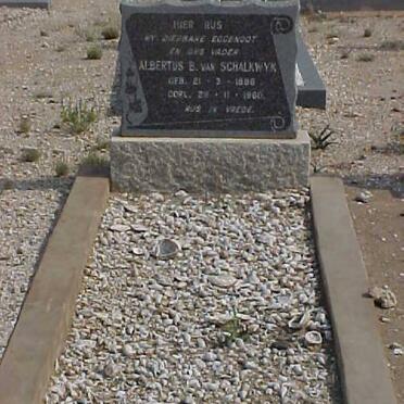 SCHALKWYK Albertus B., van 1886-1960