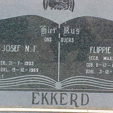 EKKERD Josef N.F. 1902-1969 &amp; Flippie L. MASSYN 1902-1970