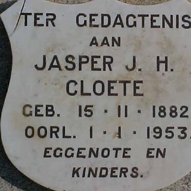 CLOETE Jasper J.H. 1882-1953