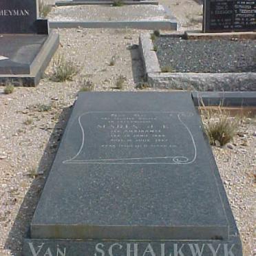 SCHALKWYK Maria J.E., van nee ADRIAANSE 1888-1967