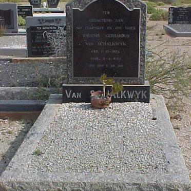 SCHALKWYK Theunis Gerhardus, van 1884-1963