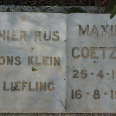 COETZEE Maxie 1934-1934