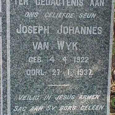 WYK Joseph Johannes, van 1922-1937