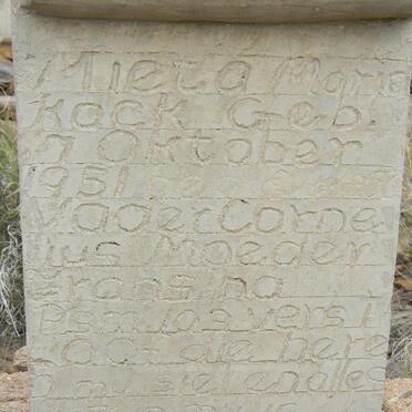 KOCK Mieta Maria 1951- 